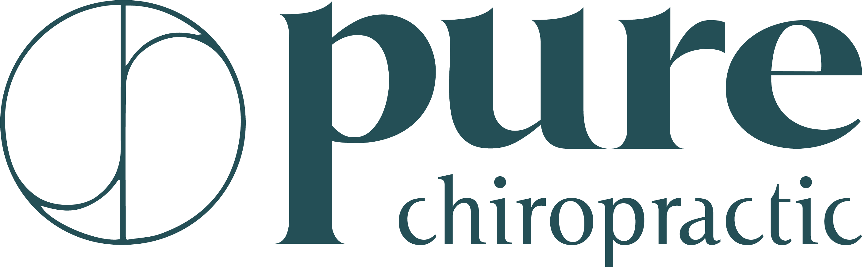pure chiropractic logo blue